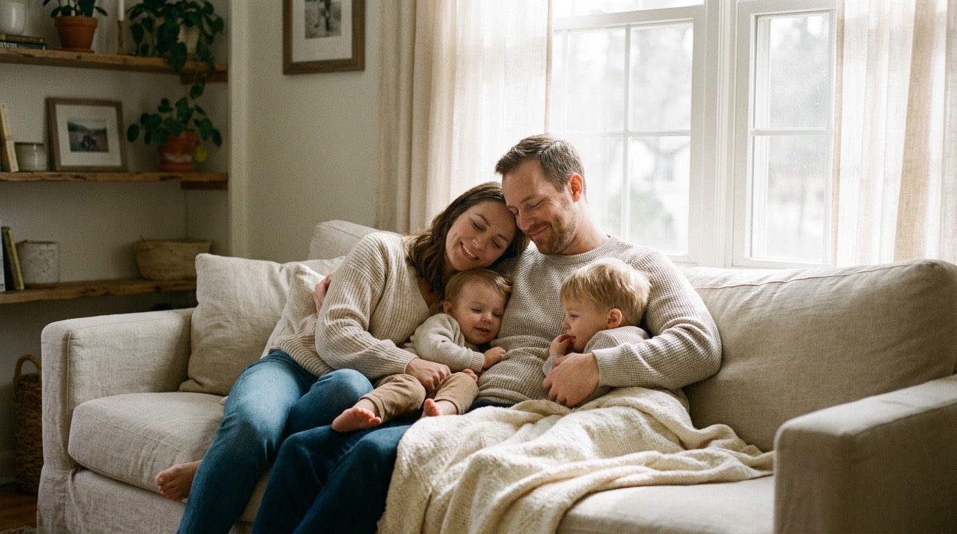 A family at home